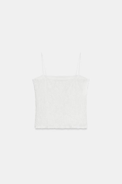 Top brodé à sequins