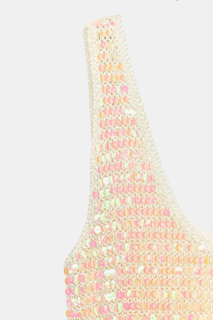 Top à bretelles et sequins