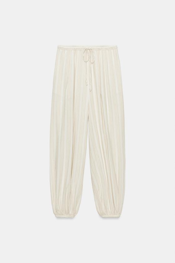 Pantalon bouffant à rayures ZW Collection