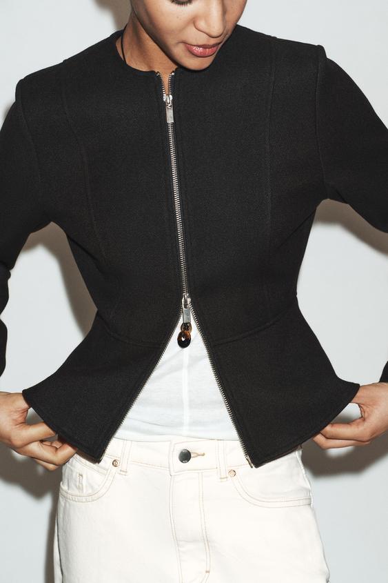 Blouson peplum doux