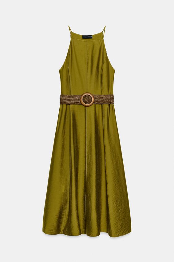 Robe midi avec ceinture