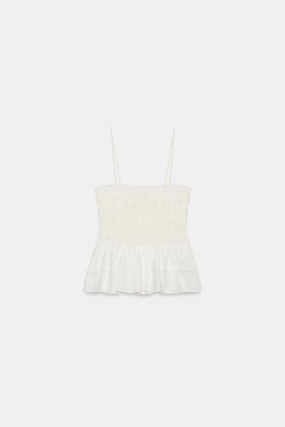 Top smocké peplum