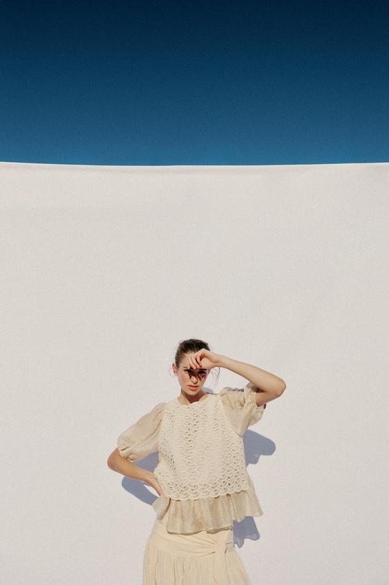 Top contrasté au crochet