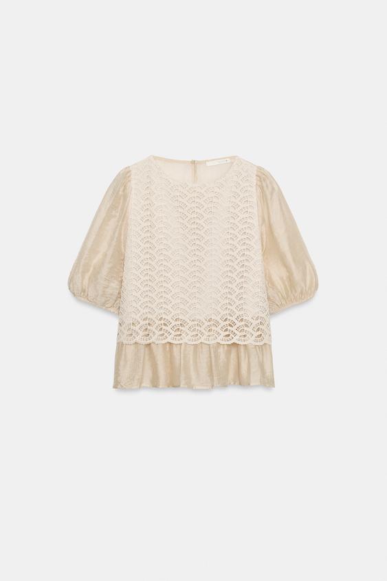 Top contrasté au crochet