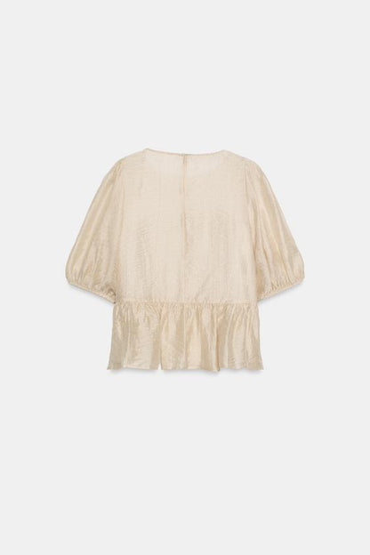Top contrasté au crochet