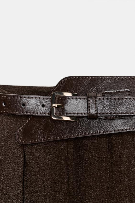 Jupe midi avec ceinture