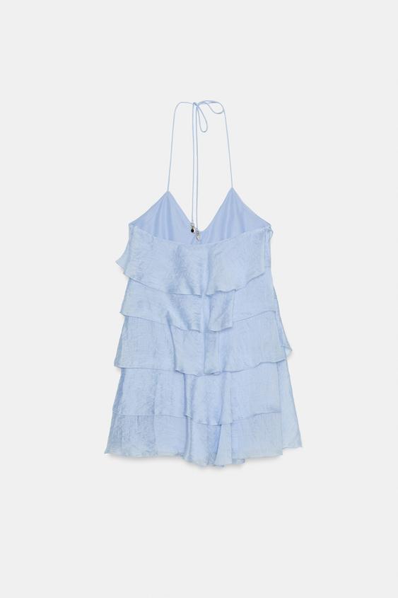 Robe courte à volants