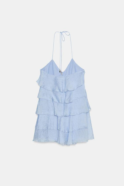Robe courte à volants