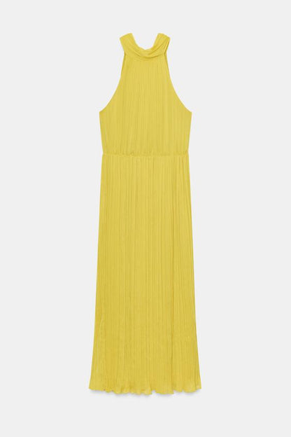 Robe midi plissée