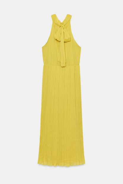 Robe midi plissée
