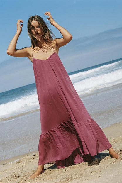 Robe fluide à perles