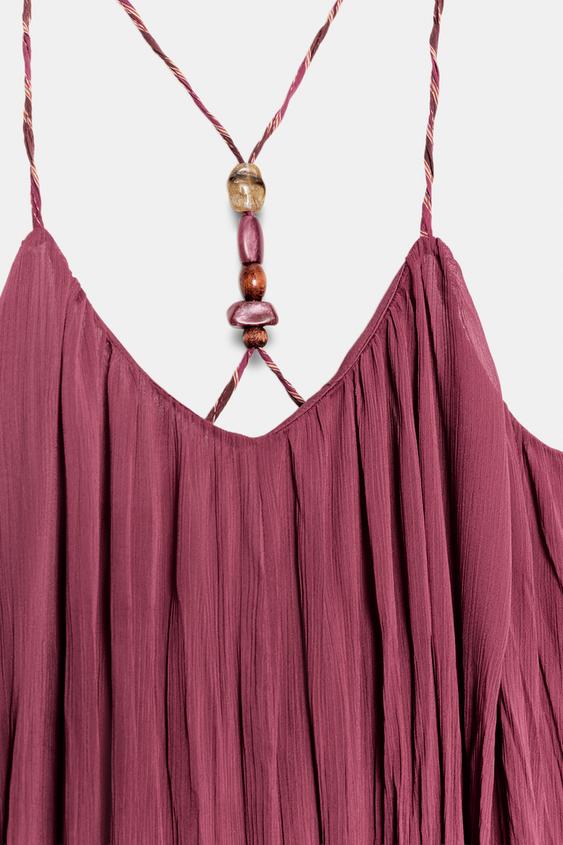 Robe fluide à perles