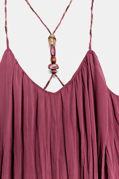 Robe fluide à perles