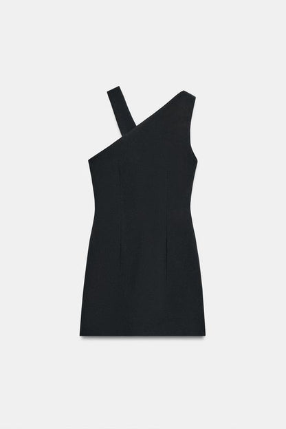 Robe courte asymétrique à boucle