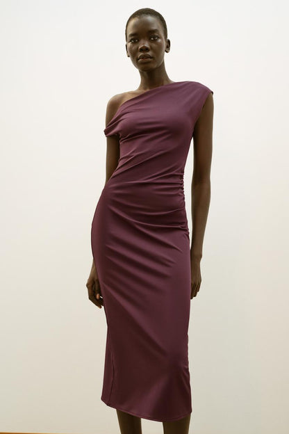 Robe midi asymétrique