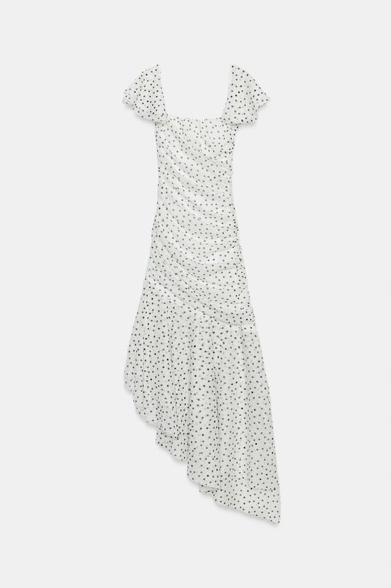 Robe midi à pois