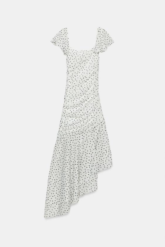 Robe midi à pois