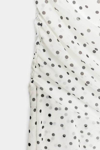 Robe midi à pois