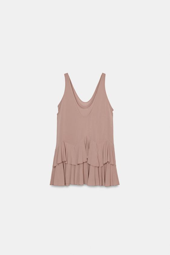 Robe courte à volants