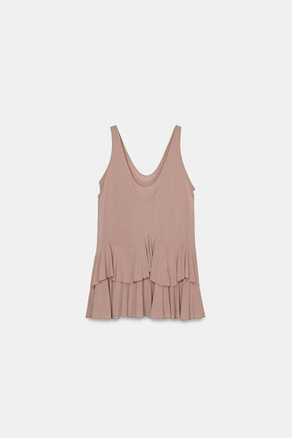 Robe courte à volants