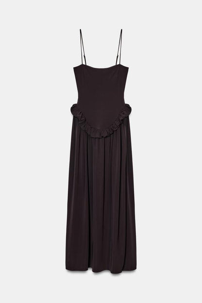 Robe peplum à volume