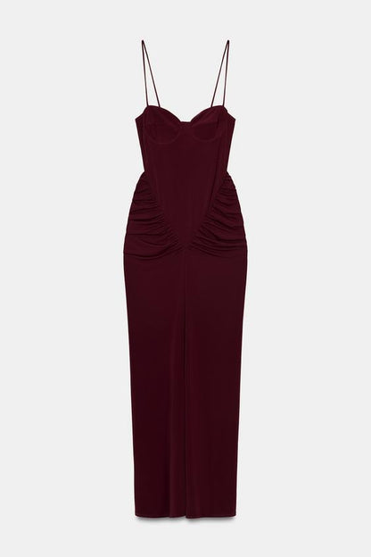 Robe corset drapée