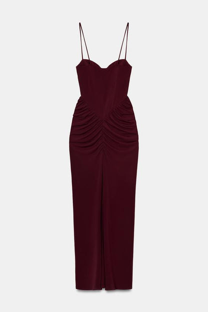 Robe corset drapée