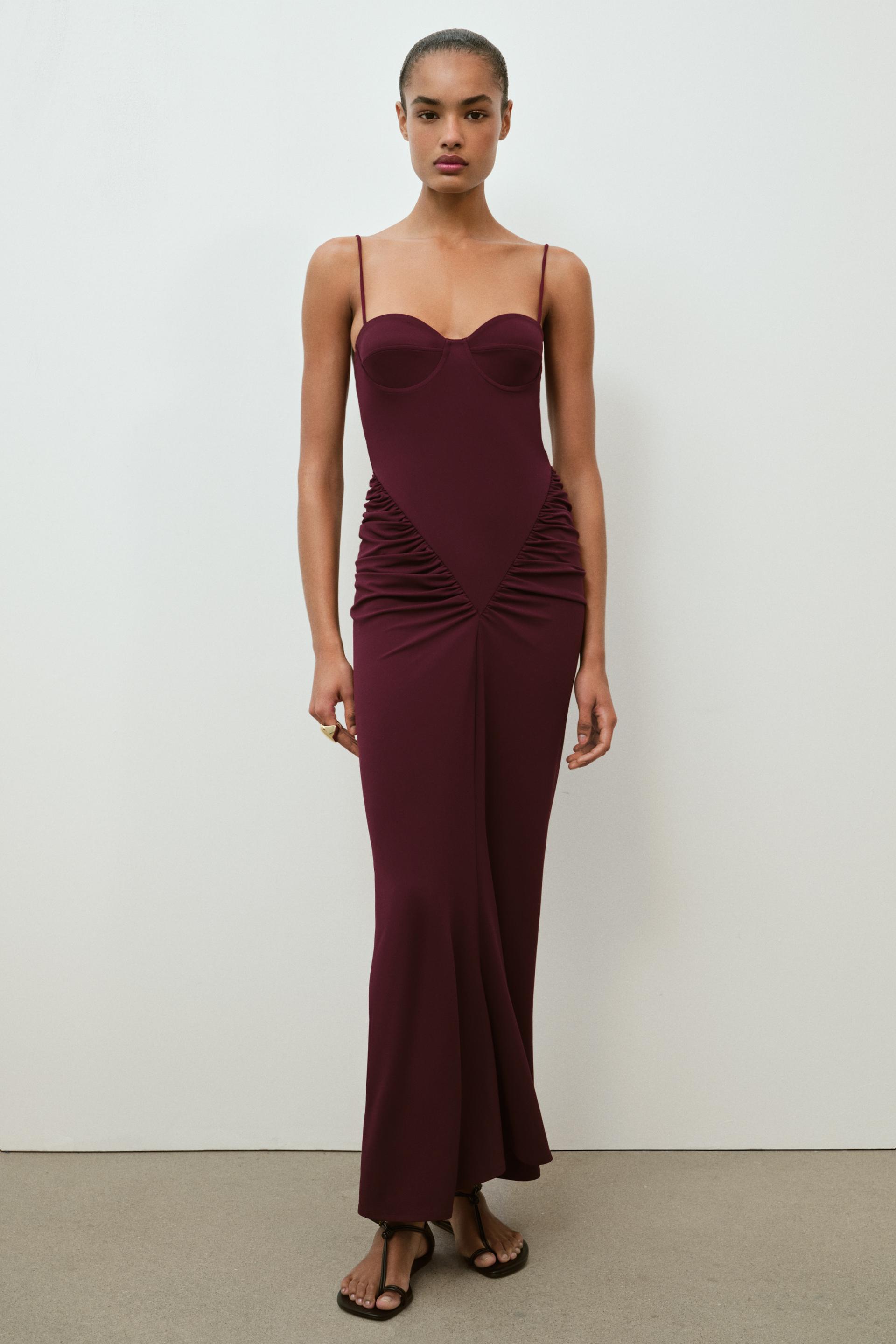 Robe corset drapée