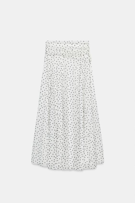 Jupe longue à pois