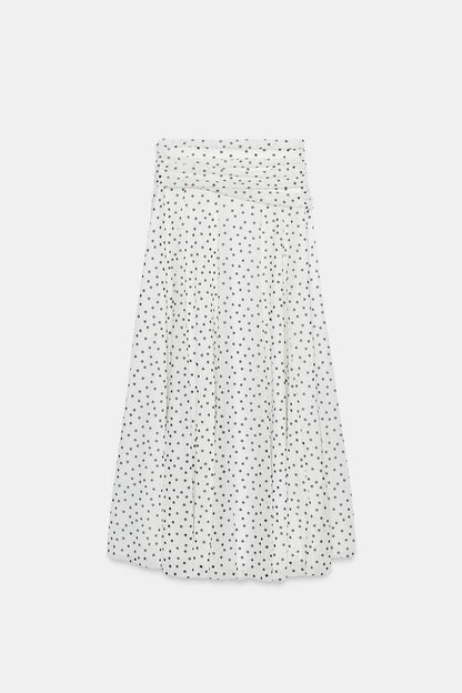 Jupe longue à pois
