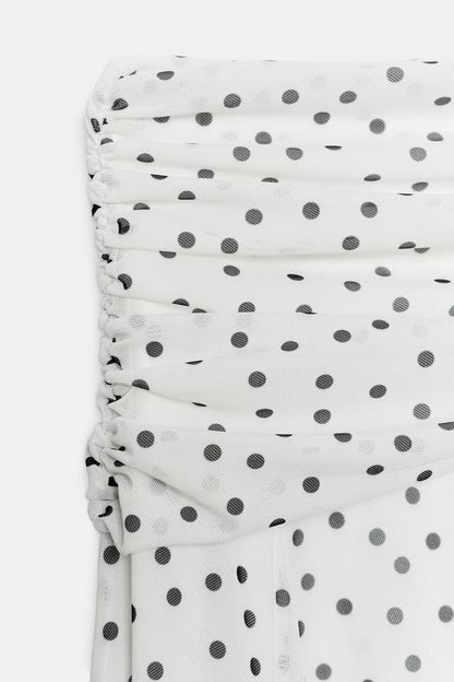 Jupe longue à pois
