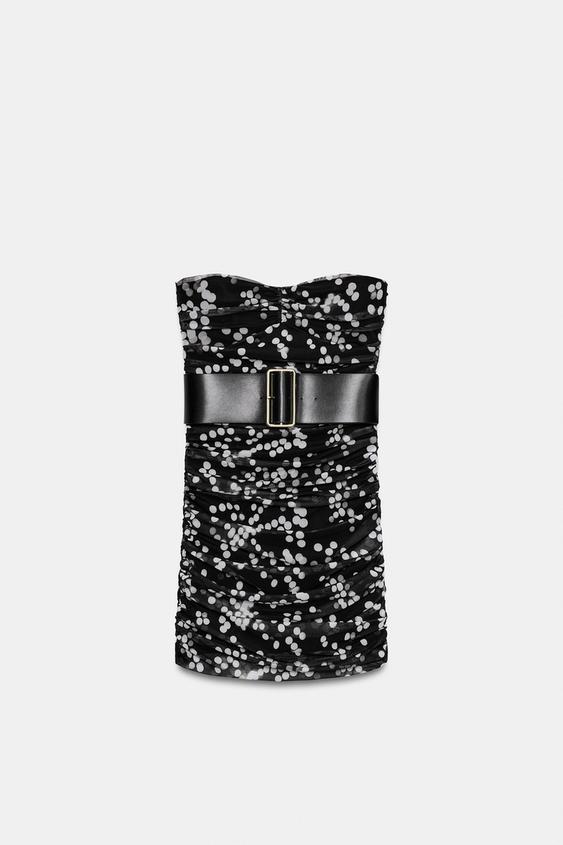 Robe à pois avec ceinture