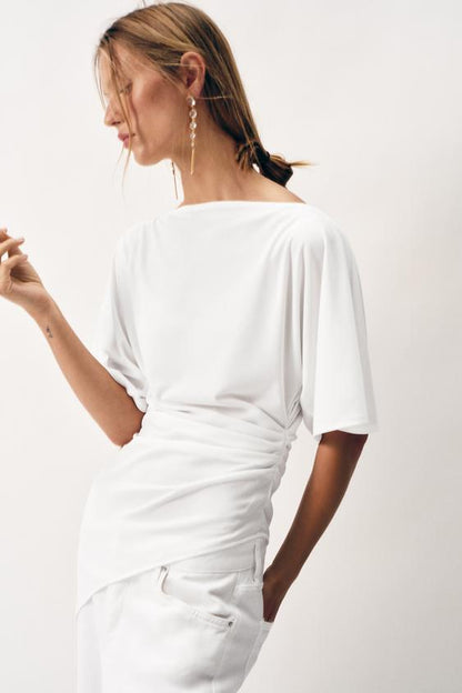 Top drapé asymétrique