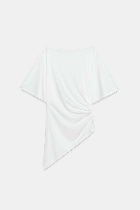 Top drapé asymétrique