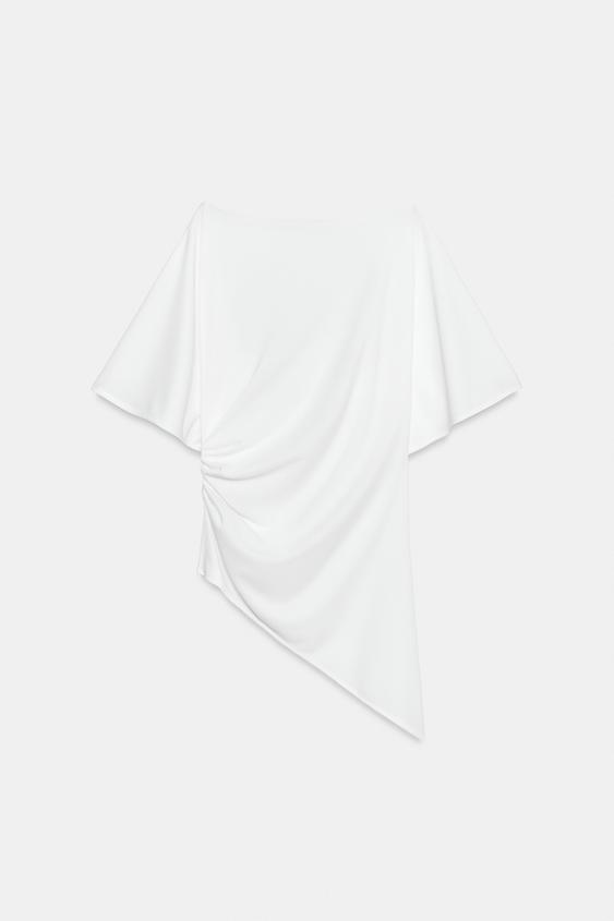 Top drapé asymétrique