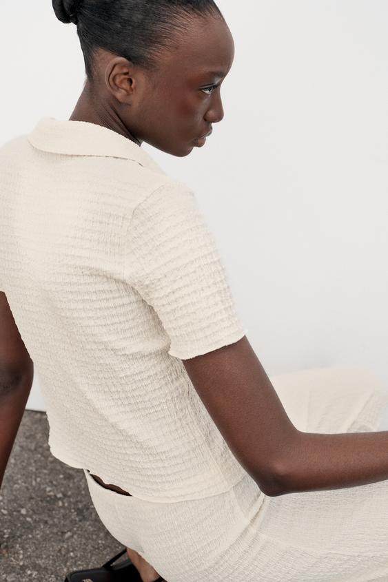 Veste courte texturée