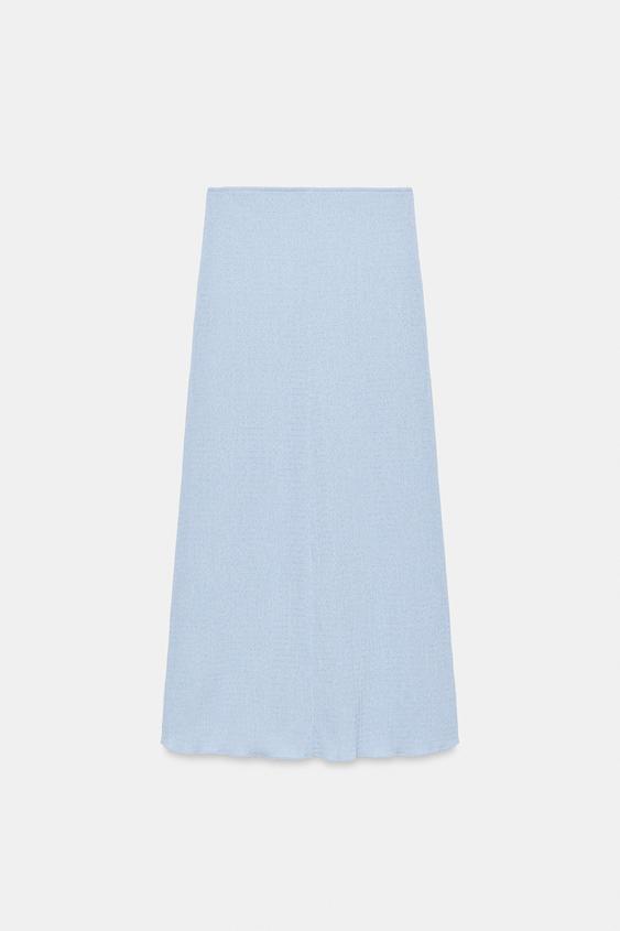 Jupe midi texturée