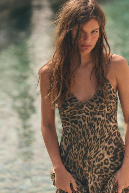 Robe en tulle imprimé animalier