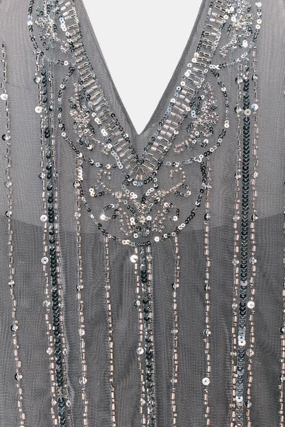 Robe mini dos-nu brillante