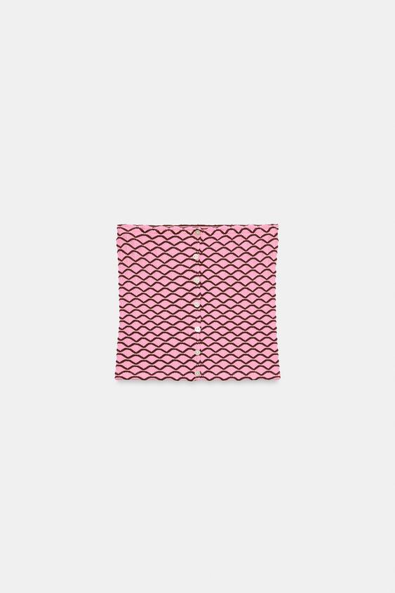 Top en jacquard bustier