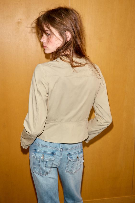 Veste à boutons contrastée en dentelle