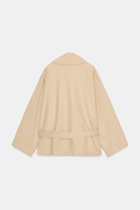 Trench court avec ceinture