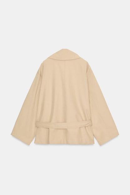 Trench court avec ceinture