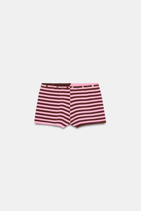Short mini à rayures