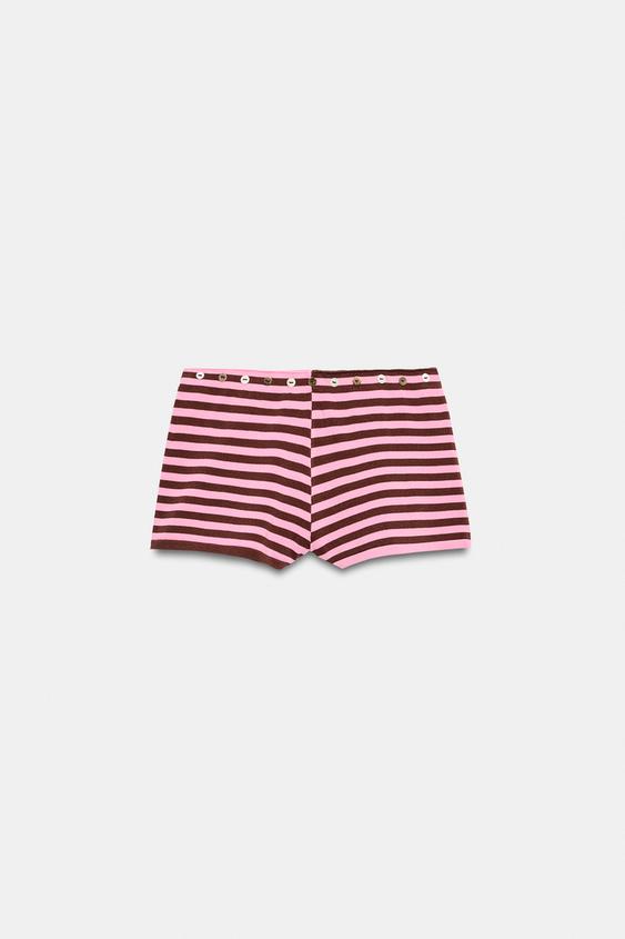 Short mini à rayures