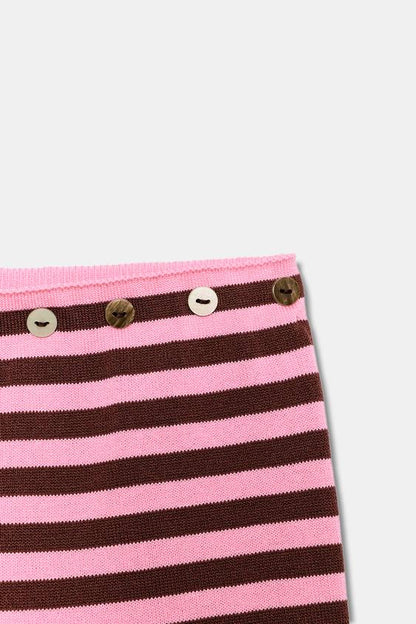 Short mini à rayures