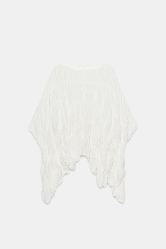 Top effet cape texturé
