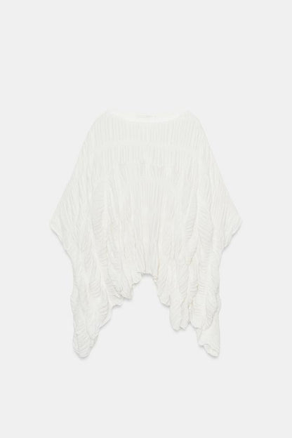 Top effet cape texturé