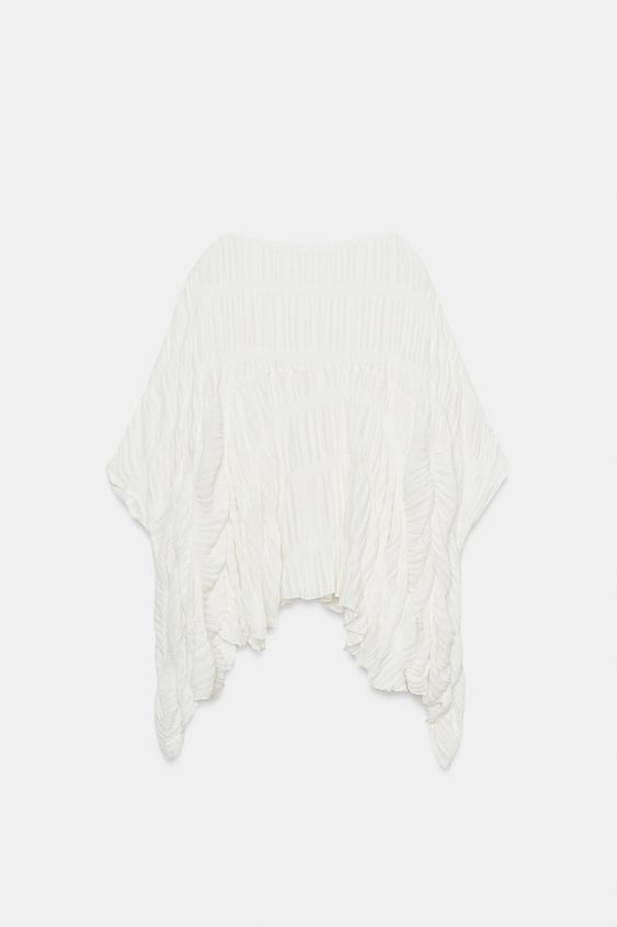 Top effet cape texturé