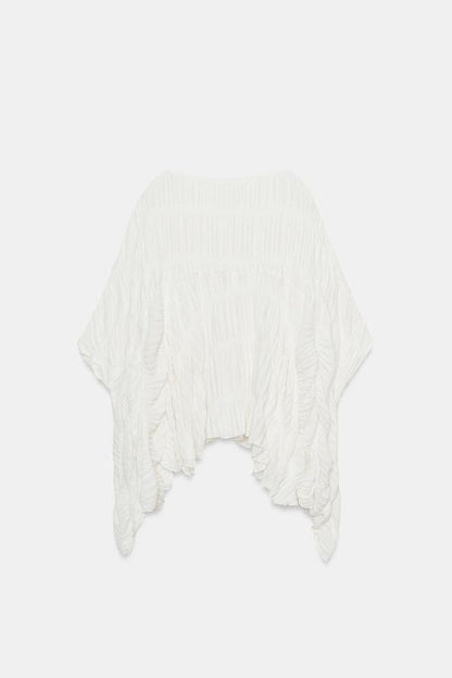 Top effet cape texturé